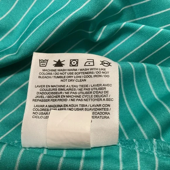 Nike Golf Tour Performance Men’s Polo Shirt Dri-Fit Green/White Stripe - Picture 8 of 8